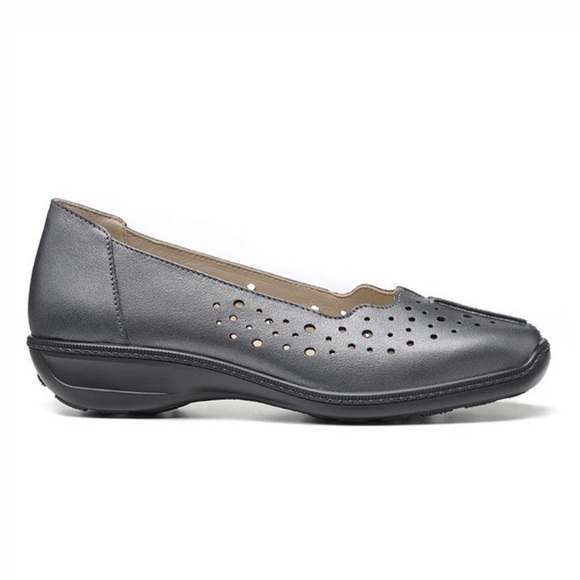 Hotter Zoe Black Soft Leather Wedge Loafers Woman’s EU39 US8 - Picture 3 of 13